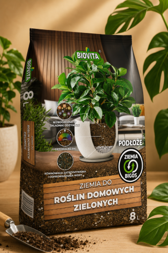 Ziemia BIGOS do roślin domowych zielonych Biovita