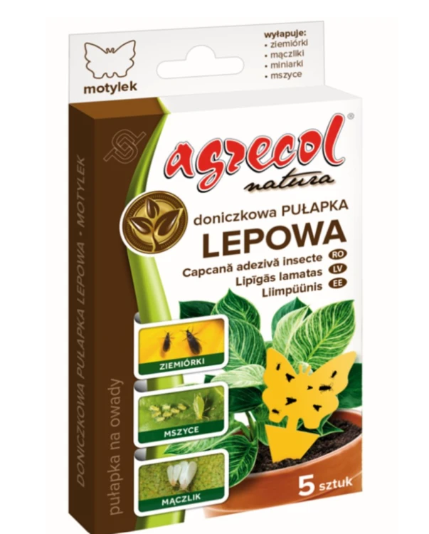 Doniczkowa Pułapka lepowa Motylek na ziemiórki
