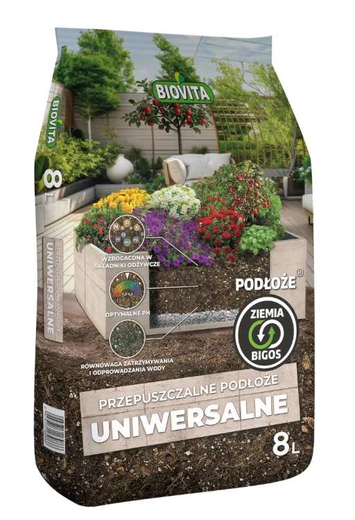 Biovita BIGOS ziemia przepuszczalne podłoże uniwersalne 8l BIOVITA